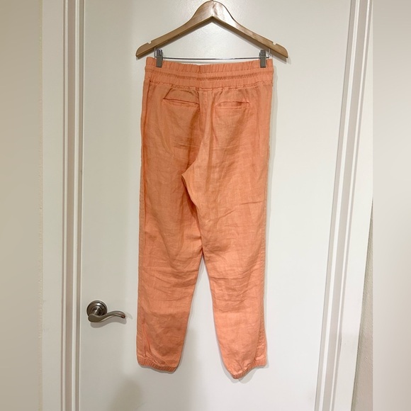Womens Athleta Cabo Linen Joggers Pants Pull On Orange Peach size 6 - Picture 5 of 10